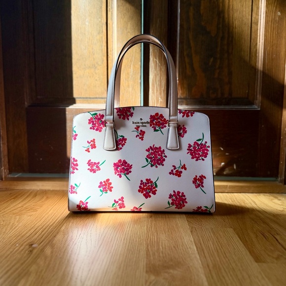 kate spade Handbags - ✨ Like New ✨ Kate Spade Staci Large Satchel - Red Hydrangea Floral